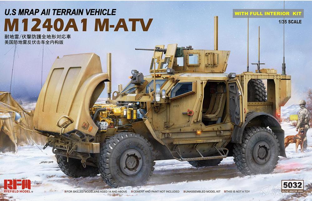 Сборная модель U.S MRAP All Terrain Vehicle M1240A1 M-ATV в масштабе 1:35 Rye Field Models Сборная модель U.S MRAP All Terrain Vehicle M1240A1 M-ATV Rye Field Models