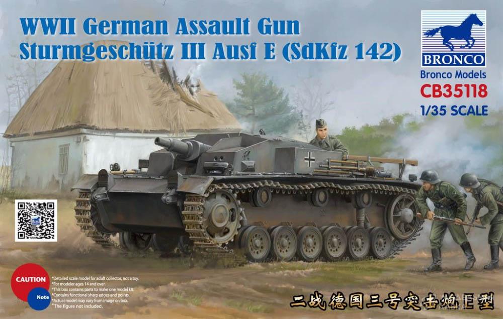 Сборная модель WWII German Assault Gun Sturmgeschutz III Ausf E (SdKfz 142) в масштабе 1:35 Bronco Сборная модель WWII German Assault Gun Sturmgeschutz III Ausf E (SdKfz 142) Bronco