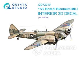 3D Декаль интерьера кабины Bristol Blenheim Mk.I (Airfix)
