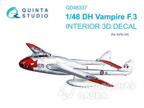 3D Декаль интерьера кабины DH Vampire F.3 (Airfix)