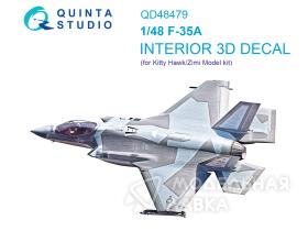 3D Декаль интерьера кабины F-35A (Kitty Hawk/Zimi Model)