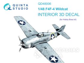 3D Декаль интерьера кабины F4F-4 Wildcat (HobbyBoss)