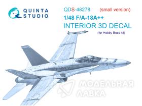 3D Декаль интерьера кабины F/A-18А++ (HobbyBoss)(Малая версия)