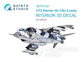 3D Декаль интерьера кабины Harrier Gr.1/Gr.3 early (Airfix)