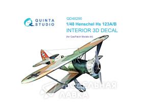 3D Декаль интерьера кабины Henschel Hs 123A/B (GasPatch models)