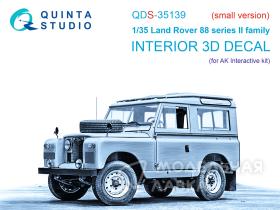 3D Декаль интерьера кабины Land Rover 88 series II family (AK Interactive) (малая версия)
