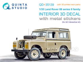 3D Декаль интерьера кабины Land Rover 88 series II family (AK Interactive) (с 3D-печатными деталями)