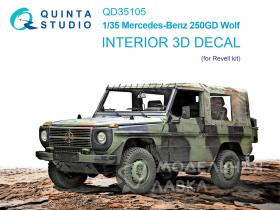 3D Декаль интерьера кабины Mercedes-Benz 250GD Wolf (Revell)