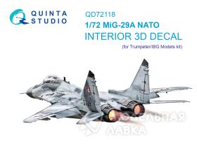 3D Декаль интерьера кабины МиГ-29A (NATO) (Trumpeter/IBG Models)