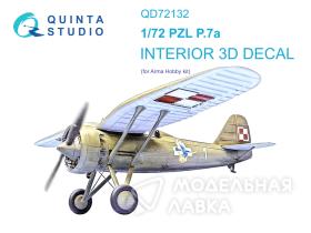 3D Декаль интерьера кабины PZL P.7a (Arma Hobby)