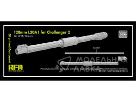 3D printed Gun barrel 120mm L30A1 for Challenger 2, for RFM/Tamiya