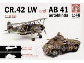 Автомобиль Autoblinda AB 41 + Самолет CR.42 LW