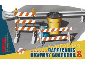 Barricades & Highway Guardrail Set