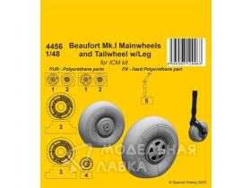 Beaufort Mk.I  Mainwheels and Tailwheel w/Leg