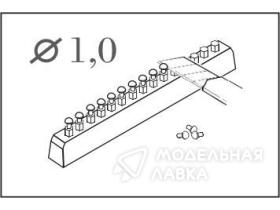 Button - head rivet calibre 1,0 mm (60 pcs)