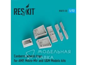 Canberra wheels bays for AMP, Mikro-Mir and S&M Models kits