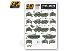 CHECHNYA War in Russian tanks and AFVs