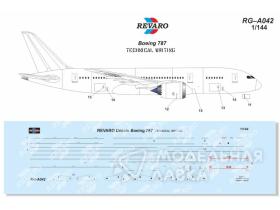 Декаль Boeing 787 Технические надписи