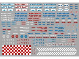 Декаль для оформления  моделей наземных служб авиации (Аэрофлот), ТИП 3, А5