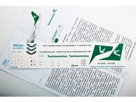 Декаль для самолета Boeing 737-300 Turkmenistan