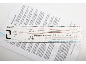 Декаль для самолета Сухой Suprjet 100 CityJet