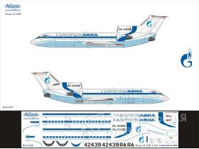 Декаль для Яковлев-42D ГазПромАвиа