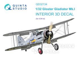 Декаль интерьера Gloster Gladiator Mk I (ICM)