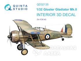 Декаль интерьера Gloster Gladiator Mk II (ICM)