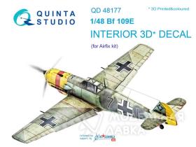 Декаль интерьера кабины Bf 109E (Airfix)