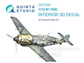 Декаль интерьера кабины Bf 109E (Special Hobby)