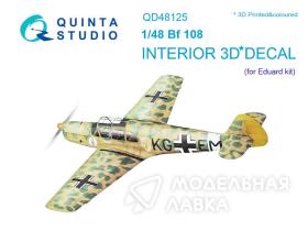 Декаль интерьера кабины Bf108 (Eduard)