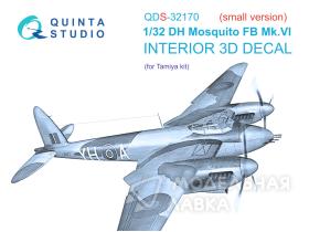 Декаль интерьера кабины DH Mosquito FB Mk.VI (Tamiya) (small version)