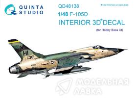 Декаль интерьера кабины F-105D (для модели HobbyBoss)