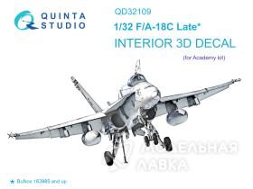 Декаль интерьера кабины F/A-18C Late (Academy)