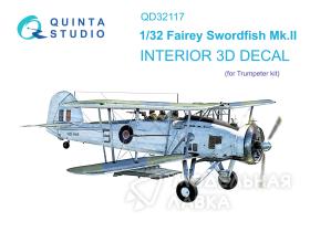 Декаль интерьера кабины Fairey Swordfish Mk.II (Trumpeter)