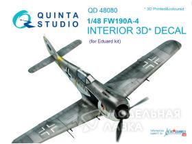 Декаль интерьера кабины Fw 190A-4 (для модели Eduard)