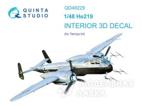 Декаль интерьера кабины He 219 (Tamiya)