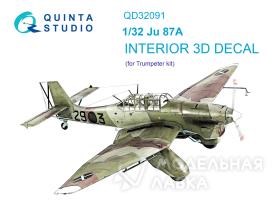 Декаль интерьера кабины Ju 87A (Trumpeter)