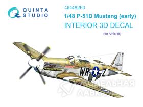 Декаль интерьера кабины P-51D Early (Airfix)