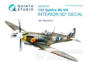 Декаль интерьера кабины Spitfire Mk.VIII (для модели Tamiya)