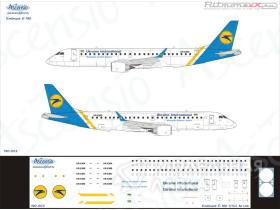 Декаль на Embraer 190 UIA - Ukraine International Airlines