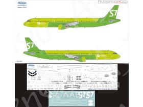 Декаль на самолет Airbus A321 S7 Airlines new colors 2017