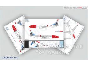 Декаль на самолет Boeing 737-8 MAX Norwegian (Benjamin Franklin)