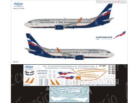 Декаль на самолет Boeing 737-800 Аэрофлот Российские Авиалинии