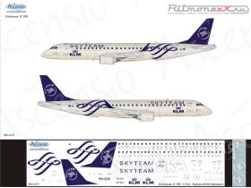 Декаль на самолет  Embraer 190 Skyteam (KLM Cityhopper)