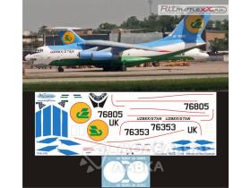 Декаль на самолет Ильюшин IL-76TD Uzbekistan Airways