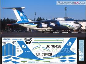 Декаль на самолет Ильюшин IL-76TD Uzbekistan Airways (ранний вариант)