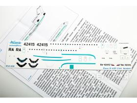 Декаль на самолет Яковлев ЯК-42Д RA-42415