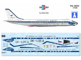 Декаль Ту-104А CSA