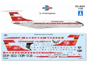 Декаль Ту-134 Интерфлюг